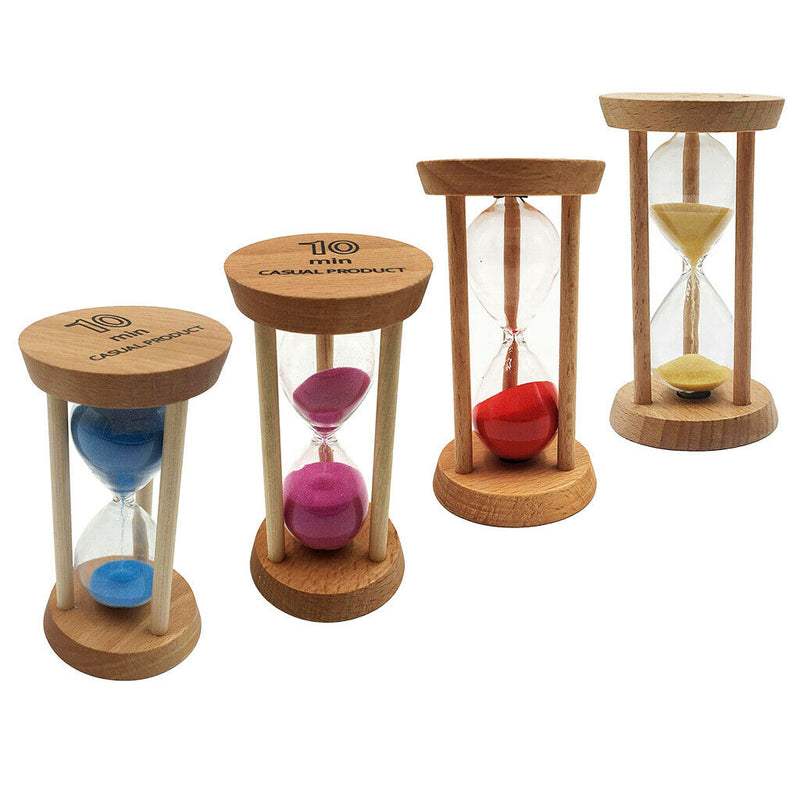 10 Minutes Wooden Frame Sand Timer with Yellow Sand Hourglass Home Decor