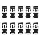 10X 38mm 1 1/2" Black Plastic Side Quick Release Buckles Webbing Strap Clasp