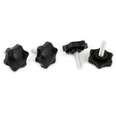 5 pieces M6 x 20 mm external thread 28 mm Plum shape regulator black A5Z9