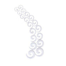 9 Pairs of Acrylic Spiral Ear Taper Tunnel Stretcher Expander Plugs---White F6P9