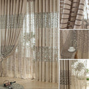 Fashion Leaf Tulle Door Window Curtain Drape Panel Sheer Scarf Valance Hn