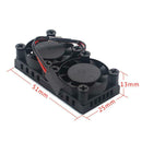 5V Dual Cooling w/ Thermal Adhesive Fan For Raspberry Pi 4 Generation Radiator