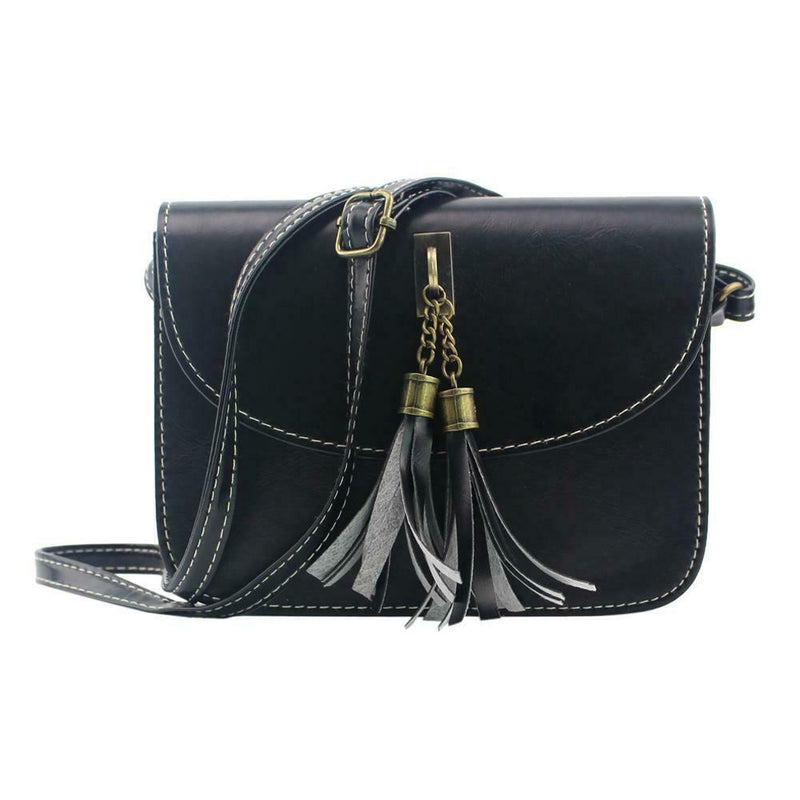 women messenger bags crossbody bags ladies shoulder purse(Black)