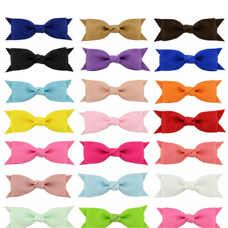 20 Pcs Baby Big Hair Bows Boutique Girls Alligator Clip Grosgrain Ribbon* LJ