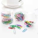 50pcs Paper Clip Mini Metal Pin Binders Mix Color School Office Consumables