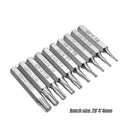 10pcs CR-V Torx Bits Set T3 T4 T5 T6 T7 T8 T9 T10 T15 T20 Mobile Repair Bit Kit