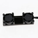 M.2 NGFF PCIE NVMe 2280 SSD 3 Pin Heatsink Radiation Cooling Fin Dual Fan Cooler