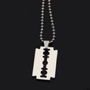Creative Punk Style Blade Tag Pendant Men's Shaver Shaped Necklace Pretty B4J9