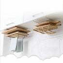 Double Layer Iron Kitchen Cabinets Shelf Chopping Board Storage Rack Shelve
