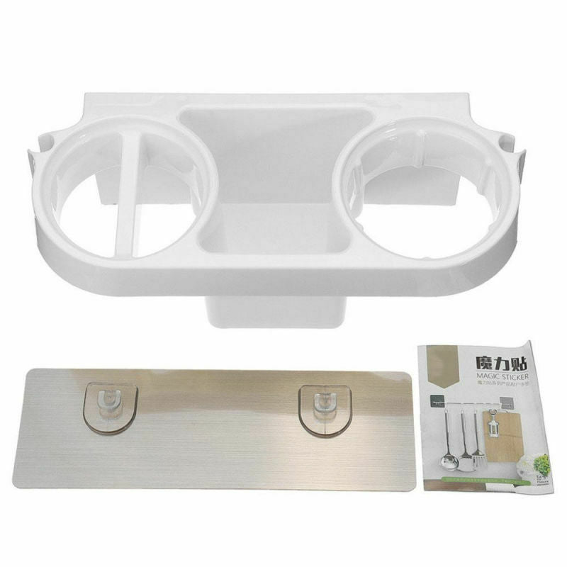 Wall Mounted Hanging Hair Blow Dryer Holder Storage Rack Organizer Bathroom