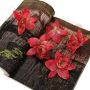 20x Red Artificial Silk Orchid Dendrobium Flower Heads Wedding Decor