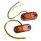 10 2 LED Amber Side Marker Light Clearance Lamp fit for Trailer Truck Boat Lorry