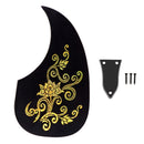Finest 3ply Plastic Truss Rod Cover+Adhesive Pickguard for Acoustic Guitar