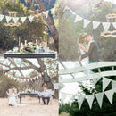12 Flags White Lace Flag Banner  Pennant Wedding/Birthday Party Decor