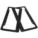 2pcs Carbon Fiber Pattern Car License Plate Frames Tag Covers (Black)