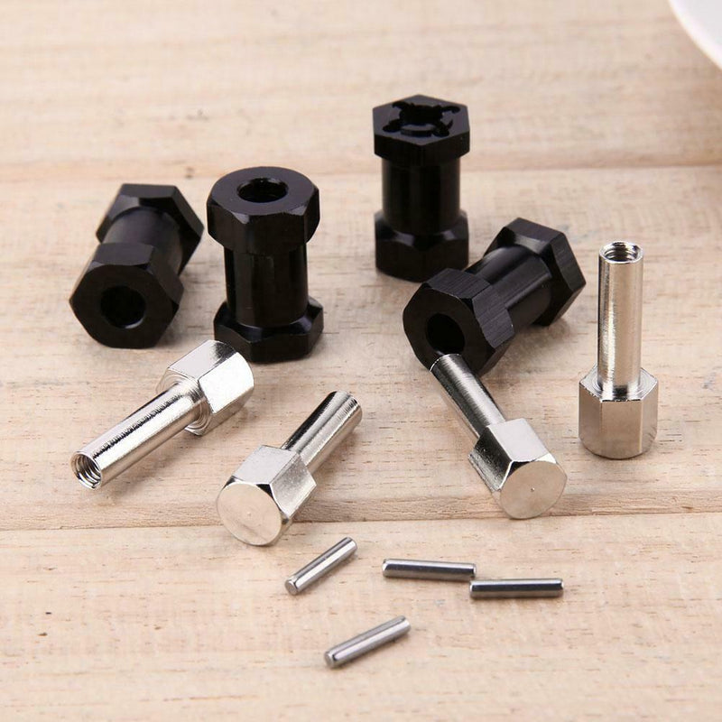 Wheel Hex Hub 12mm To 20mm Extension Adaptorx4 Longer Combiner Coupler