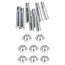 8 Pieces Sturdy 35mm Steel Roller Skate Spikes Nail Screws With 8 Pieces Bushing