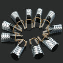 10PC Metal Nail Tips Extension Guide Form UV Gel Acrylic Nail Art Tools Reusable