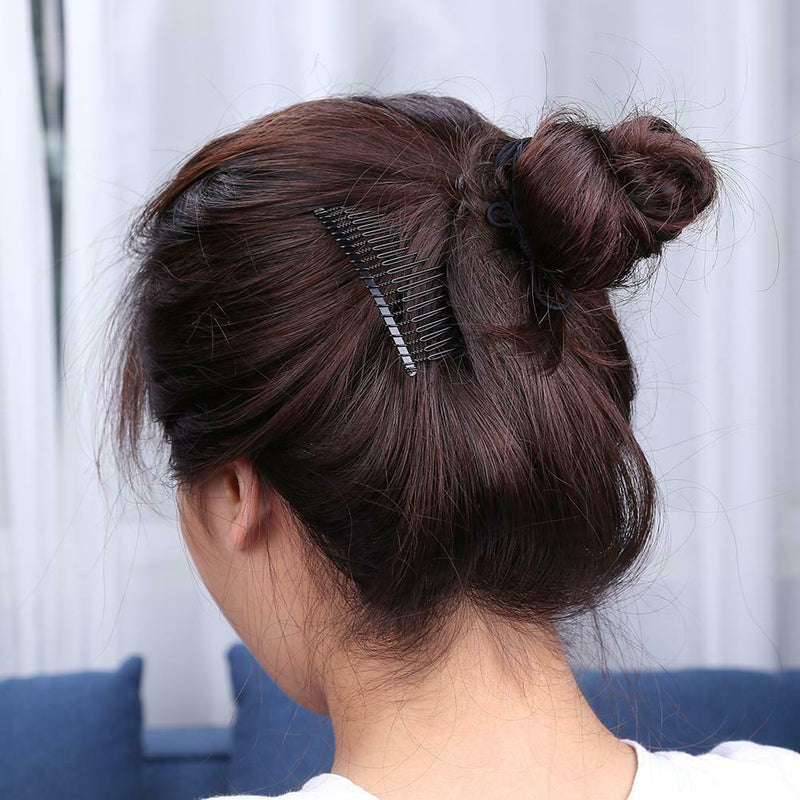 5pcs Fork Comb Fine Tooth Wedding Decoration Bride Hair Accessory (Black) A