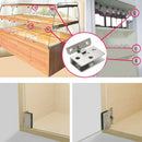 2 Pcs Stainless Steel Glass Doors Hinge Glass Clamp Hinge Fit for Cupboard