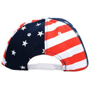 Red Casual USA Flag Print Hip-hop Cap For Men