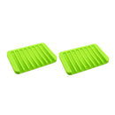2Pcs/set Silicone Soap Dish Bathroom Storage Holder Plate Drainer Newest Useful