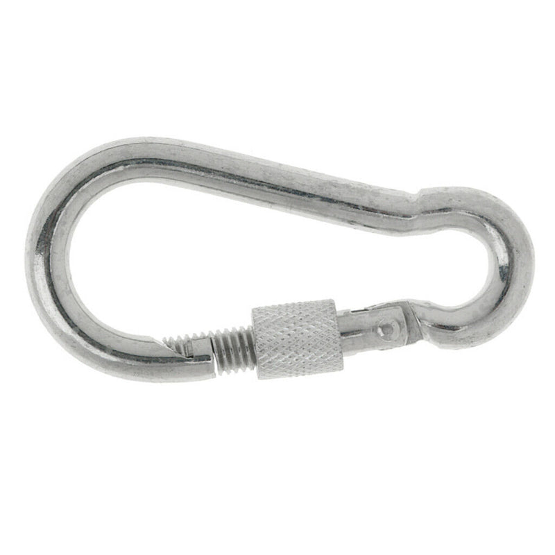 1 X Screw Lock D Shape Carabiner Hook Keyring