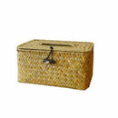 Bathroom Accessory Tissue Box, Algae Rattan Manual Woven Toilet Living Room