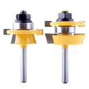 2 Pieces Tongue And Groove Router Bit 1/2" Stock 1/4'' Shank