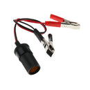 30A  Lighter Female Socket To Alligator Clip Power Cable Adapter