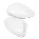 1 Pair Left/Right White Rearview Side View Mirror Replacement Cover Cap Cas
