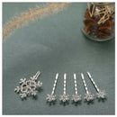 Hair Accessory Rhinestone Snowflake Hairpin Hairclip (5pcs Hairpin + 1pc Ha S7P2