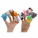 10pc Cartoon Biological Animal Finger Puppet Plush Baby Favor Toys .Child R1F7