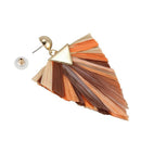 Trendy Fashion Geometric Mixed Color Series Raffia Fringed Tassel Hanging E