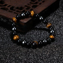 Tiger Eye Stones Strand Beaded Stretch Bracelets Powerful Energy Men Women