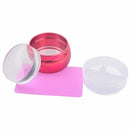 1 Set Chessman Shape Nail Stamping Stamper Pink Transparent Silicone Nail A P2Y3