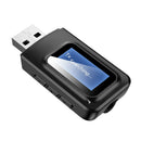 Wireless 5.0 Transmitter Receiver 4 IN 1 Audio 3.5mm LCD Display USB Aux Adapter