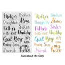 DIY Family Members Silicone Clear Stamps Scrapbook/Album Cards Paper Craft