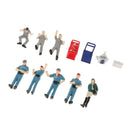 11Pcs 1:64 Scale Hand Painted Characters Wokers People Street Layout Decor