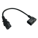 IEC320 C14 Male Right Angle To C13 Female 3 Prong
