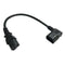 IEC320 C14 Male Right Angle To C13 Female 3 Prong