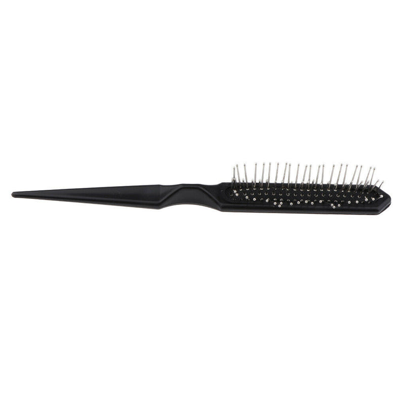 Air Cushion Hair Brush with Plastic Handle & Steel Teeth Rat Tail Detangling