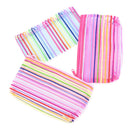 Mini  Colorful lines wash bags Cosmetic Bag New Transparent storage bag RES
