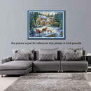 Handmade cross stitch DIY needle embroidery kit line Christmas landscape pa
