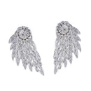 2 Pairs Fashion Women Crystal Angel Feather Wing Earrings Ear Stud Gift