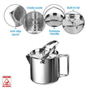 Outdoor Camping Kettle Stainless Steel Cooking Kettle 1.2L Lightweight Comp Y1V6