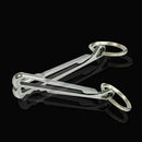 Titanium Alloy Outdoor Hanging Buckle Hook Keychain Quickdraw Key Ring-, ED R3M0