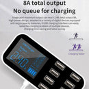 1Pc 8 Port Quick USB Charger 3.0 with LED Display Car Phone Mobile Chargers E2O8