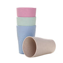 4pcs Durable Wheat Straw Cups Toothbrush Cup for Water Coffee Milk Juice Tea