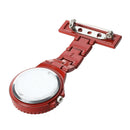 Red Quartz Movement Nurse Brooch Fob Tunic Pocket Pendant Watch V7T1